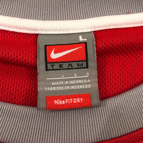 Nike Team Fit Dry Lebron James Ohio State Red Basketball Longsleeve Shirt Mens L - Picture 7 of 11